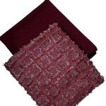 Wine textured fabric and a solid wine cotton material 2yards each