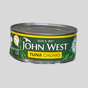 John West Tuna Chunks in Sunflower Oil.