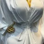 White Long Kaftan Dress designed to combine Luxury and Simplicity