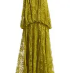 Luna Lace Bandeau Gown in Pistachio Green .