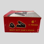 6-inch heavy-duty hasp and staple lock