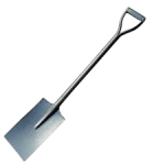 square-point shovel or Flat Shovel (Spade)