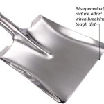 LUBAN 31.5 Inch Garden Shovel, D Handle Square Flat Spade Garden Tools for Gardening, All Stainless Steel Made