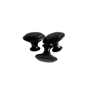 MATTE BLACK OVAL CABINET OR DRAWER KNOBS