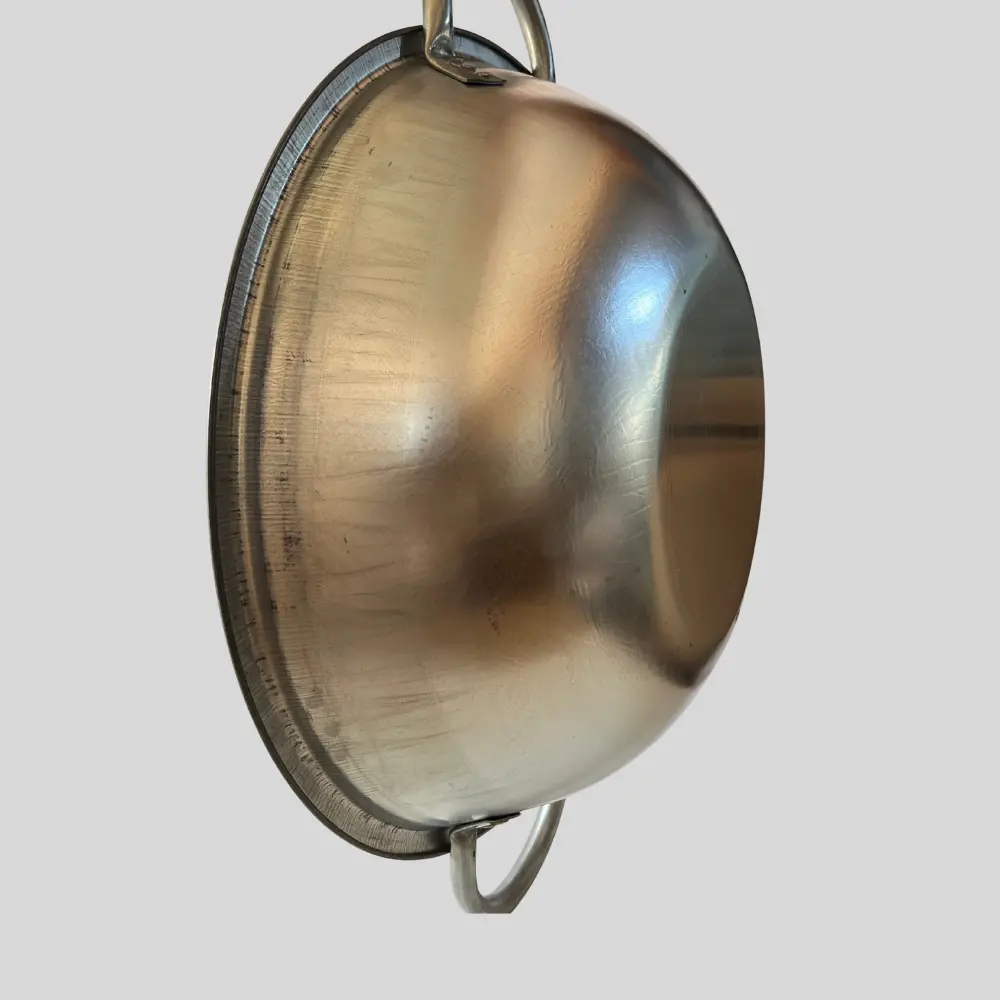 Heavy Duty Construction Head Pan-Silver and Black Color