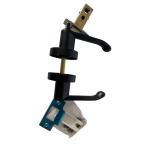 Selon Globe Shape matte Black Door Handle Lock Set