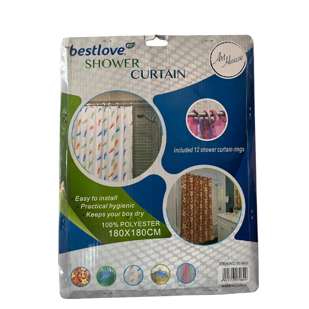 Bestlove Art House Shower Curtain featuring a unique, colorful bird design.