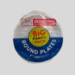 Pack of BPK Blow-Pak Disposable plates. 9*50Pcs