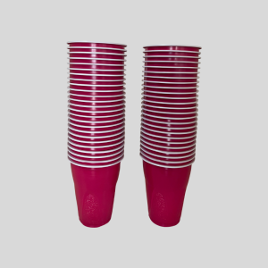 Disposable Plastic Cup, 12-Ounce Plastic Party Cups, Strong and Sturdy Disposable Cups for Party, Wedding, Christmas, Halloween Party Cup, 50 Pcs