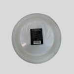 Maryland Plastics Regal collection 10.25 inch plastic dinner plates with a silver-colored trim. 12Pcs