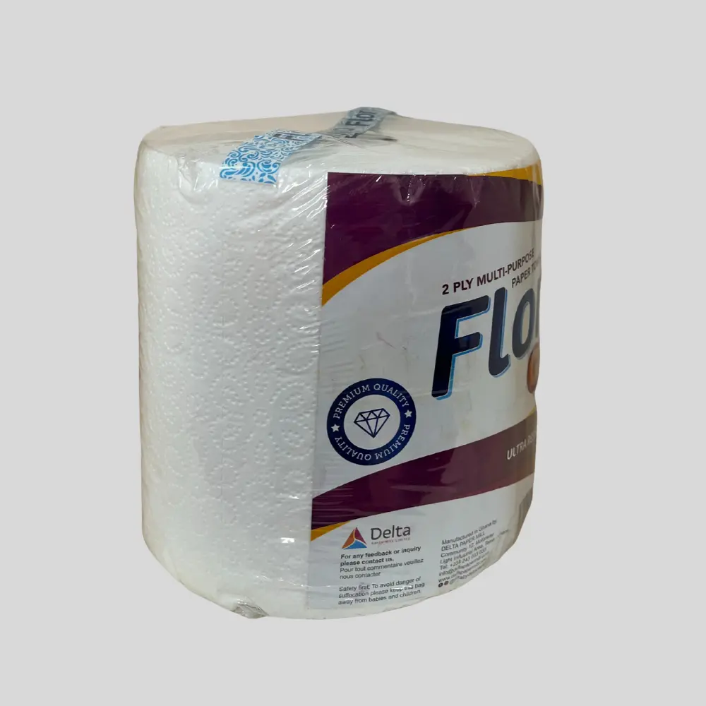 Flora Giant Multi-Purpose Paper Towel, a 2-ply, Extra-large Paper Towel.