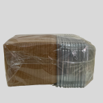 Disposable Brown Kraft Paper Food Containers with Clear Plastic Lids.50Pcs