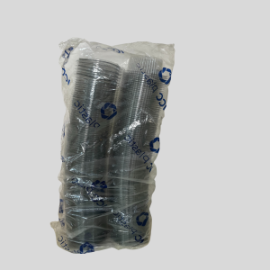 Oval Plastic Food Container with a Hinged Lid for Sauces, Salads 100psc