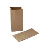 standard brown paper bag, also known as a natural kraft paper bag or SOS (Self-Opening Sack) bag