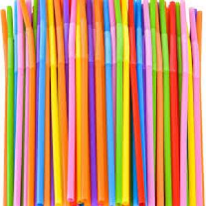 Soton Brand Multi-colored, Flexible Plastic Drinking Straws 1Pck (100 Pieces)