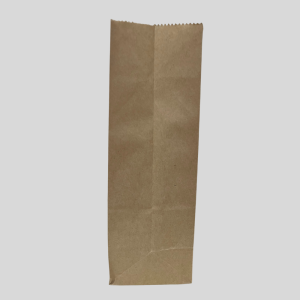 standard brown paper bag, also known as a natural kraft paper bag or SOS (Self-Opening Sack) bag