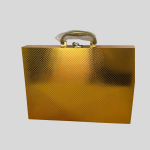 1st world 24pcs Gold Plated Stainless steel Cutlery set with Briefcase - Gold