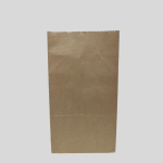 standard brown paper bag, also known as a natural kraft paper bag or SOS (Self-Opening Sack) bag
