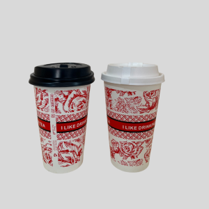 Disposable Paper Coffee Cups with Lid 25Pcs
