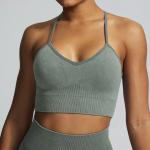 seamless ribbed sports bra