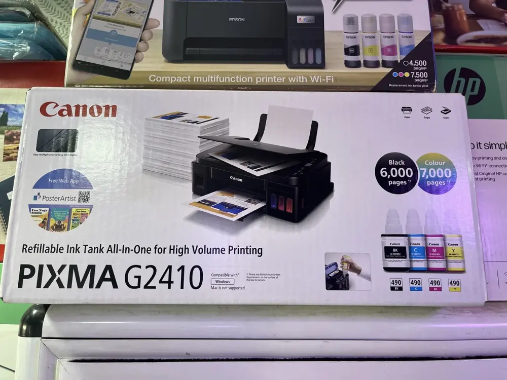 CANON PIXMA G2410 Refillable INK TANK All-in-one Printer.