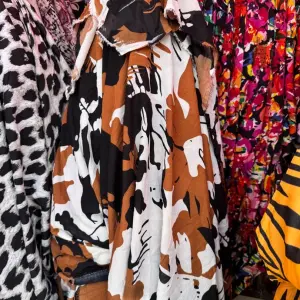 Thrift Bold Black, White, and Copper (or sienna) pattern Double Length