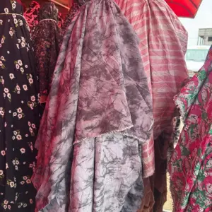 Thrift Floral and Snakeskin print Textile Double Length