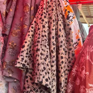 Thrift Leopard-Print Material Double Length