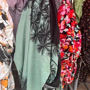 Thrift Mint Green or Aqua Material Printed Double Length