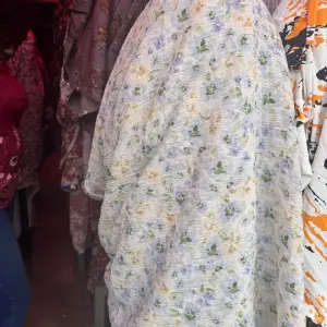 Thrift Floral-Printed Textile Double Length