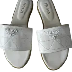 Prada Quilted Nappa Leather Slides