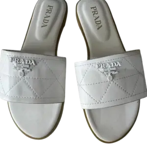 Prada Quilted Nappa Leather Slides
