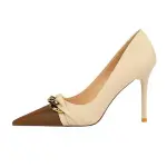 Bigtree Metal Chain Patchwork Pumps