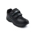 Crabkids leather school shoes, in a double-strap Velcro closure and a sturdy rubber sole.