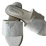 Prada Quilted Nappa Leather Slides