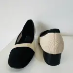 Two-Tone, Cap-Toe Chunky Heels in Fran Comanatti