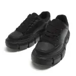 Zara Chunky Lace Up Sneaker in black blocky volume sole .