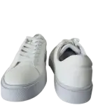 Pure White, Low-Top Casual Sneakers, in a lace-up design and Flat Rubber Soles.