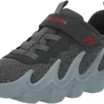 Skechers Kids' Hydro Wave Sneaker with a wavy-sculpted midsole mesh upper