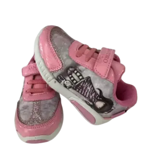 Santoro London children's sneakers pink and grey toddler