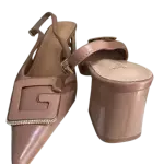 High-heeled slingback pumps shoe