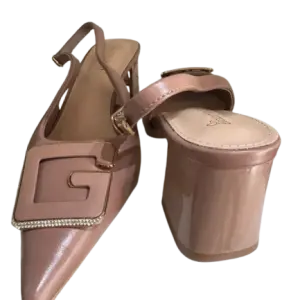 High-heeled slingback pumps shoe