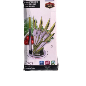 Cookstyle 7-piece knife set with a stand and sharpener