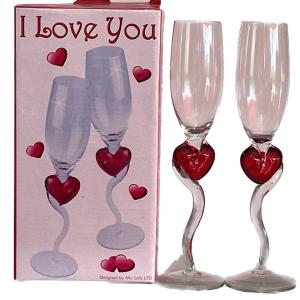 I Love You Champagne Glass