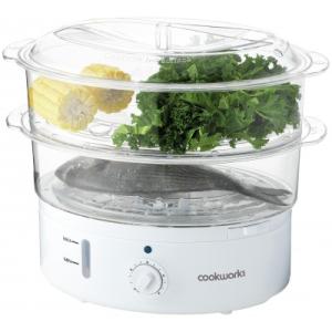 Cookworks 2 Bowl Steamer 6.6L