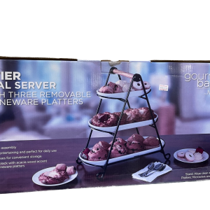 Gourmet Basics by Mikasa 3-Tier Oval Server