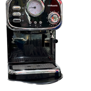 Cookworks Black Espresso Machine with milk frother