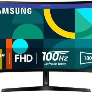 Samsung 27″ Essential S3 (S36GD) Series FHD 1800R Curved Computer Monitor, 100Hz, Game Mode, Advanced Eye Comfort, HDMI and D-sub Ports