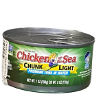 Chicken of the Sea Chunk Light Premium Tuna in Water.
