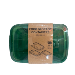 3 in 1 Plastic Storage Bowls S-1000ml, M-1500ml, L-2500ml